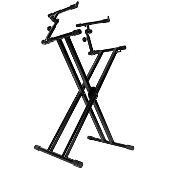 【中古】ON STAGE STANDS (オンステージスタンド) 2段キーボードスタンド Double-X Ergo Lok Keyboard Stand with 2nd Tier KS7292｜スカーレット2021