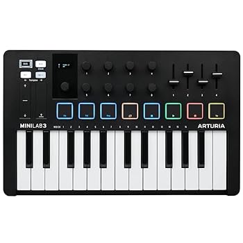 【中古】ARTURIA MIDI キーボード コントローラー MiniLab 3 BK ブラック