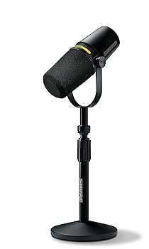 【中古】SHURE シュア MV7+ ポッドキャストキット MV7+-K-BNDL : Gator デスクトップスタンド付 OBS 認証 ダイナミックマイク カーディオイド 単一指向性｜スカーレット2021