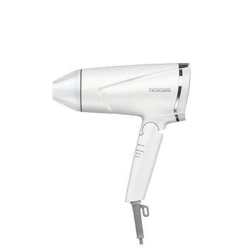 【中古】［非常に良い］テスコム ヘアドライヤー プロテクトイオン 折りたたみ 大風量 速乾 冷温風 Speedom ラク抜きプラグ TD670A-W