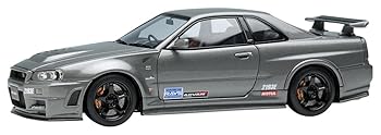 【中古】メイクアップ EIDOLON 1/43 日産 スカイライン GT-R (NISMO BNR34 CRSバージョン) ダークメタルグレー ロゴステッカー付 2011 完成品|スカーレット2021