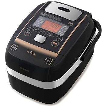【中古】アイリスオーヤマ 炊飯器 3合 米屋の旨み 銘柄量り炊き 圧力IH炊飯器 カロリー表示機能 レシピ付き KRC-PC30-B ブラック|スカーレット2021