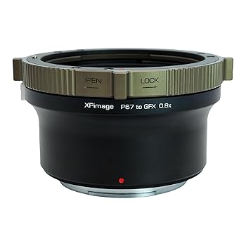 【中古】XPIMAGE ペンタックス67レンズを富士フイルムGFXカメラに装着可能な0.8倍光学焦点距離リデューサースピードブースターアダプターリング｜スカーレット2021