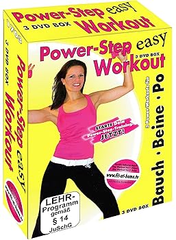 【中古】Easy Power - Step Aerobic Fatburner Workout (Bauch, Beine, Po) - 3 DVD Fitness Box -