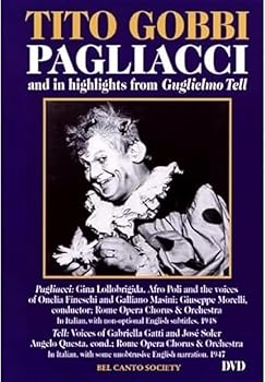 【中古】Tito Gobbi in Pagliacci & Hlts From Guglielmo Tell [DVD]｜スカーレット2021