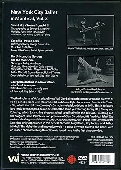 【中古】Balanchine: New York City Ballet in Montreal: Volume 3 [DVD]