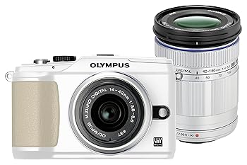 【中古】OLYMPUS ミラーレス一眼 E-PL2 ダブルズームキット ホワイト E-PL2 TLKIT WHT|スカーレット2021
