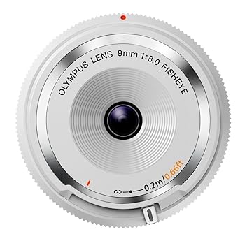 【中古】OLYMPUS ミラーレス一眼 9mm f8 フィッシュアイ ボディキャップレンズ ホワイト BCL-0980 WHT
