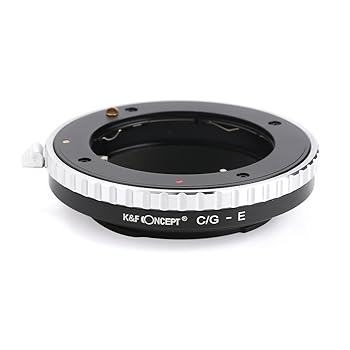 【中古】K\u0026F Concept レンズマウントアダプター KF-CGE (コンタックスGマウント水晶体 → ソニーEマウント取り替えっこ) 興味の中心輪っか付き添い人