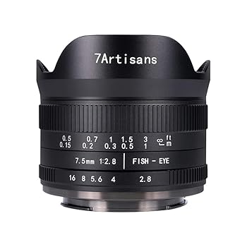 【中古】［人並み外れたに好いたらしい］七細工人 7Artisans 7.5粍 F2.8 FISH-EYE II ED マイクロフォーサーズ 黒いこと 水晶体