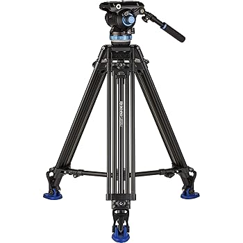 【中古】Benro A673TM デュアルステージ アルミニウムビデオ三脚 S8PROヘッド - 75mmボウル 3脚セクション ツイストレバーロック
