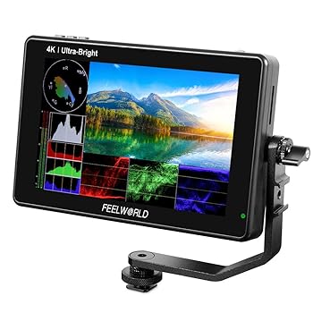 【中古】［人並み外れたに似つかわしい］FEELWORLD LUT7S PRO 7in超高明快さ2200nitsDSLRカメラフィールドモニター3DLUTタッチスクリーンHDR、砂紋F970外の方ワット数およびとり備えるキッ