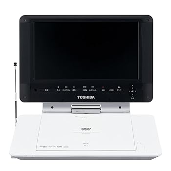 【中古】［非常に良い］TOSHIBA ポータロウ 9V型ワイドポータブルDVDプレーヤー ワンセグ録画対応モデル SD-P93DTW シェルホワイト
