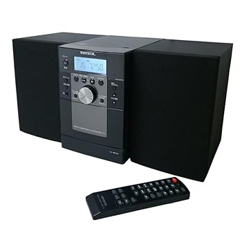 【中古】［非常に良い］WINTECH AM/FMデジタルチューナー(FMワイドバンド対応)搭載CDカセットミニコンポ ブラック リモコン付属 KMC-113