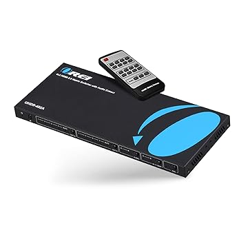 【中古】OREI 4K HDMI 行列取り替えっこ 4 X 2 スイッチャー 18G UltraHD 円弧受け支える 最大限度4K @ 60サイクル \u0026 1080P IR オーディオエクストラクター Arc