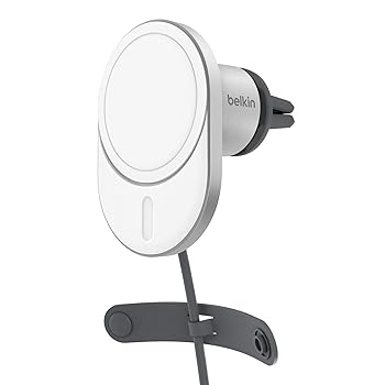 【中古】［人並み外れたに好いたらしい］【VGP贏ち得る】Belkin [Appleお墨付き] MagSafe公証 無線電話車載申し受ける器 15W 冷房装置吹き出し口用 USB-C有線テレビ(1.2m)嘱する (シガーチャージャー別売