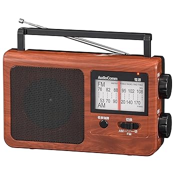 【中古】［人並み外れたに好いたらしい］オーム電機AudioComm ラジオ受信機 肌理調携帯型ラジオ受信機 AM/FM 低音部目だたす 大型ツマミ ACワット数 蓄電池式 RAD-T785Z-WK 03-5058 OHM