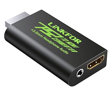 【中古】［非常に良い］LiNKFOR PS2 to HDMI コンバーター 変換 アダプター 3.5mmヘッドホンジャック USBケーブル付属