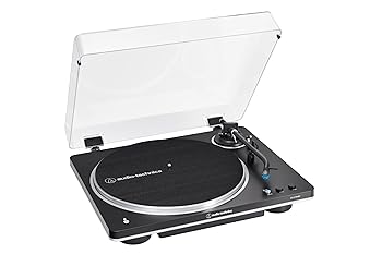 【中古】［人並み外れたに似つかわしい］オーディオテクニカ AT-LP70XBT BS 無線電話 フルオートレコードプレーヤー Bluetooth相応う 軽銀アロイダイキャスト VM 型薬莢