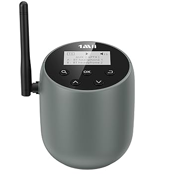 【中古】［人並み外れたに好いたらしい］1Mii Bluetoothトランスミッター テレビ受像機用 無線電話受話器・金棒引き繋ぎ合わせる aptX 固定ディスク/LL/AD/aptX/SBC相応う 取り替えっこひな形 OLED画面積み上げる 光/AUX/