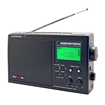 【中古】C. Crane CCRadio-2E Enhanced Portable AM FM Weather and 2-Meter Ham Band (Black) CC2BE