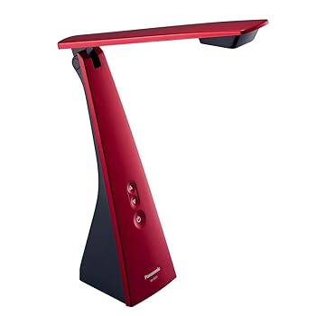 【中古】［人並み外れたに好いたらしい］パナソニック 勉強机照明ランプ メタリックレッド仕上 SQ-LD221-R その他-TV・オーディオ・カメラ