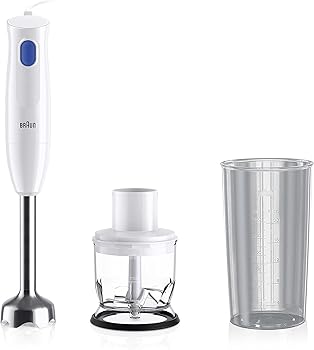 【中古】［非常に良い］ブラウン ハンドブレンダーマルチクイック1 MQ10201MWH 軽量 コンパクト 離乳食 下ごしらえ スムージー スープ つぶす 混ぜる きざむ みじん切り｜スカーレット2021