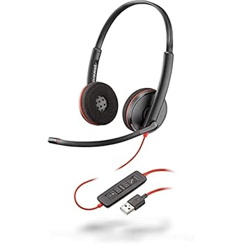 【中古】［非常に良い］Plantronics ブラックワイアー C3220 ヘッドセット - ステレオ - ブラック - USB Type A - 有線 - 20 Hz - 20 kHz - オーバーヘッド型 - 両耳用