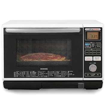 【中古】［非常に良い］アイリスオーヤマ 過熱水蒸気 オーブンレンジ スチーム調理 24L タンク式 フラットテーブル ヘルツフリー 全国対応 レンジ~600W オーブン~250℃｜スカーレット2021