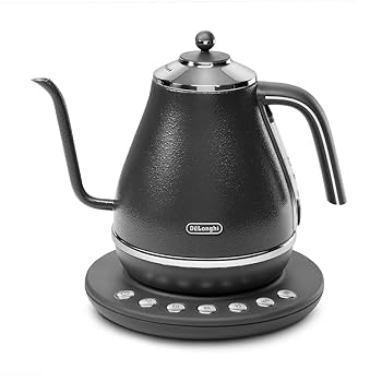 【中古】［人並み外れたに好いたらしい］De\u0027Longhi (デロンギ) 明かり喫茶店湯沸かし アイコナ KBOE1230J-GY 体温かい繕う役立つこと付き添い人 ステンレス鋼 お手手ドリップ 1.0L 一うしろ押し5座標軸体温据えつける 2