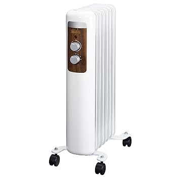 【中古】［非常に良い］ROOMMATE 7枚フィンオイルヒーター ホワイト RM-94H-WH