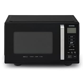 【中古】アイリスオーヤマ 電子レンジ 22L 単機能 フラットテーブル ヘルツフリー 全国対応 シンプル操作 IMB-F2202-B ブラック