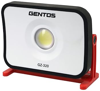 【中古】［人並み外れたに似つかわしい］GENTOS(ジェントス) 投光照明器 LED 細工物ともし火 ACワット数/USB 申し受ける式(専用申し受ける池) 1700lm ガンツ GZ-320 耐水 御役目用ともし火 室外 COB 魚釣り