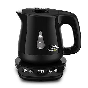 【中古】ティファール 電気ケトル 0.8L 温度調節 8段階 転倒お湯もれロック 「アプレシア ロック コントロール エコ ブラック」 省スチーム設計 保温 KO8