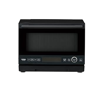 【中古】御機嫌アール(Haier) オーヴン領域 20L 幅44糎 縦食い違い 900W 木目細か一覧表 JM-WFVH20A(K) 黒いこと サイクル無償性 湿度検知器