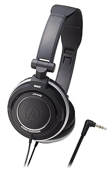 【中古】オーディオテクニカ ポータブルヘッドホン ブラック ATH-SJ55 BK