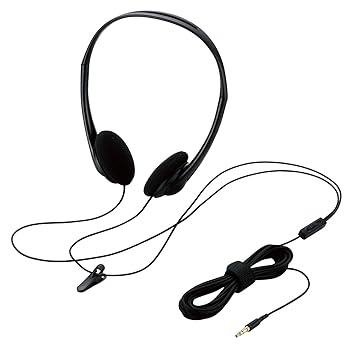 【中古】エレコム ステレオヘッドホン オープンエアー型 音量調整付 モノラル/ステレオ切替スイッチ付 からまりにくいフラットなロングケーブル 5.0m EHP