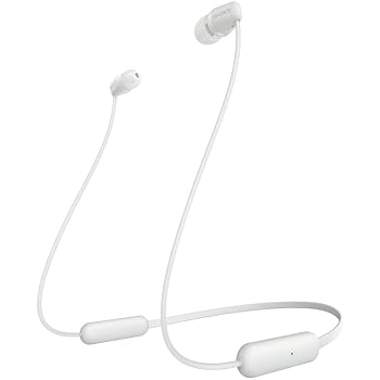 【中古】ソニー ワイヤレスイヤホン WI-C200 : Bluetooth対応/最大15時間連続再生/マイク付き 2019年モデル ホワイト WI-C200 WC