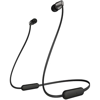 【中古】ソニー ワイヤレスイヤホン WI-C310 : Bluetooth対応/最大15時間連続再生/マイク付き フラットケーブル採用 2019年モデル ブラック WI-C310 BC