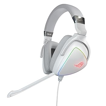 【中古】［非常に良い］ASUS ROG Delta RGBゲーミングヘッドセット、高解像度ESS Quad-DAC、丸型RGB照明効果、PC、コンソール、モバイルゲーム用USB-Cコネクタ