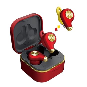 【中古】［非常に良い］AVIOT TE-D01q2 ワイヤレスイヤホン ノイズキャンセリング 着せ替えイヤーウィング付き 完全ワイヤレス イヤホン bluetooth 5.2 マイク付き 片耳｜スカーレット2021