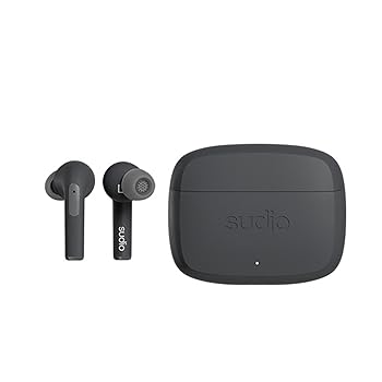 【中古】［非常に良い］SUDIO N2 PRO (ブラック) ワイヤレスイヤホン カナル型 (Bluetooth5.3 / マイク付き/iOS Android 対応 / IPX4レベル 防水) ANC ノイズキャンセリ｜スカーレット2021