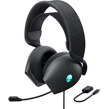 【中古】［人並み外れたに好いたらしい］Alienware AW520H 有線ゲーミングヘッドセット - ドルビーアトモス、単道のり、AlienFX 1,680万RGB色つや、マイクミュート、ボリュームオンヘッド