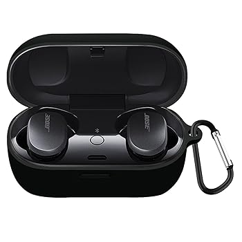 【中古】［非常に良い］「2023改良モデル」KANOYO Bose QuietComfort Earbuds 用ケース カバー 保護カバー ワイヤレス充電対応 シリコンカバー 耐衝撃 防塵 軽量 カラビ