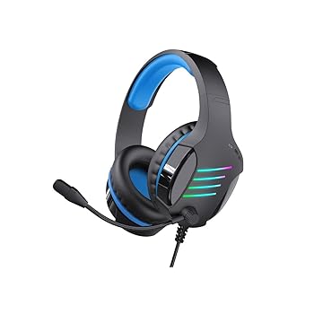 【中古】［非常に良い］LAZOS ゲーミングヘッドセット 3Dステレオサラウンドサウンド L-GH2-BL