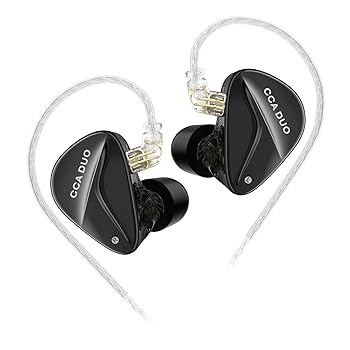【中古】［人並み外れたに好いたらしい］Hifi Kingdom CCA DUO 2DD (7粍＋7粍 ダイナミックドライバーコンビネーションHifiイヤ管する(Black No Mic)