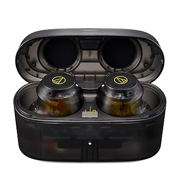 【中古】［非常に良い］audio-technica オーディオテクニカ ワイヤレスイヤホン ノイズキャンセリング ATH-CKS30TW+(TBK) スケルトン｜スカーレット2021