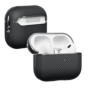 【中古】「PITAKA」AirPods Pro 2相応う入れもの MagSafe相応う MagEZ Case エアポッツプロ 防御すること覆いかぶせる airpods pro2 2024 入れもの無線電話申し受ける能力のある LEDともし火