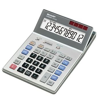 【中古】SHARP 会計業務遣りかた計算器 5年歳引き受ける 早打ち・アンサーチェック役立つこと積み上げる 事務机いの一番手合い 12桁 CS-D942