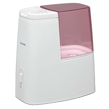 【中古】アイリスオーヤマ 加熱式加湿器 タンク容量1.9? ピンク アロマトレー付き SHM-260D-P